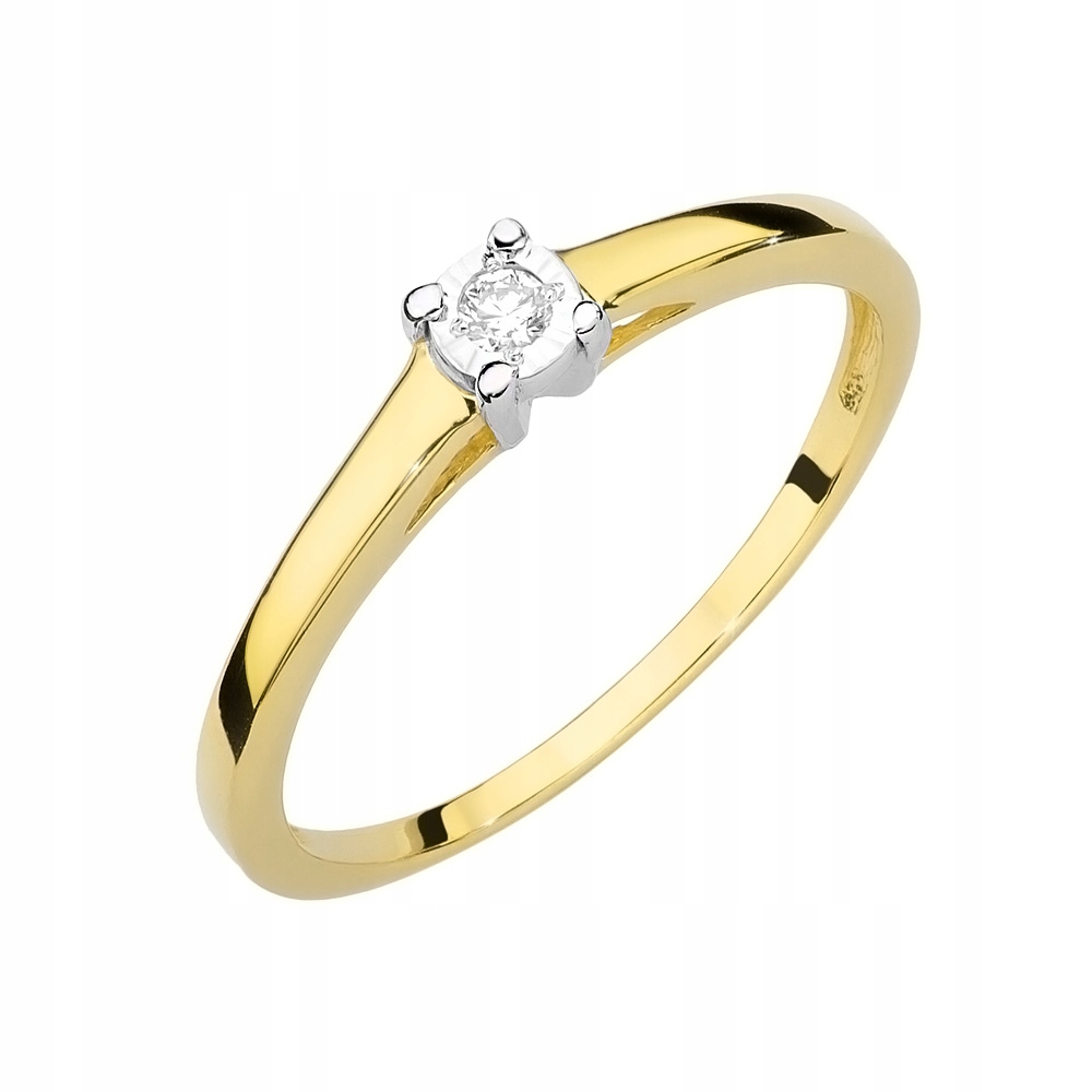 Brylant zásnubný prsteň 0,03Ct 585 14K