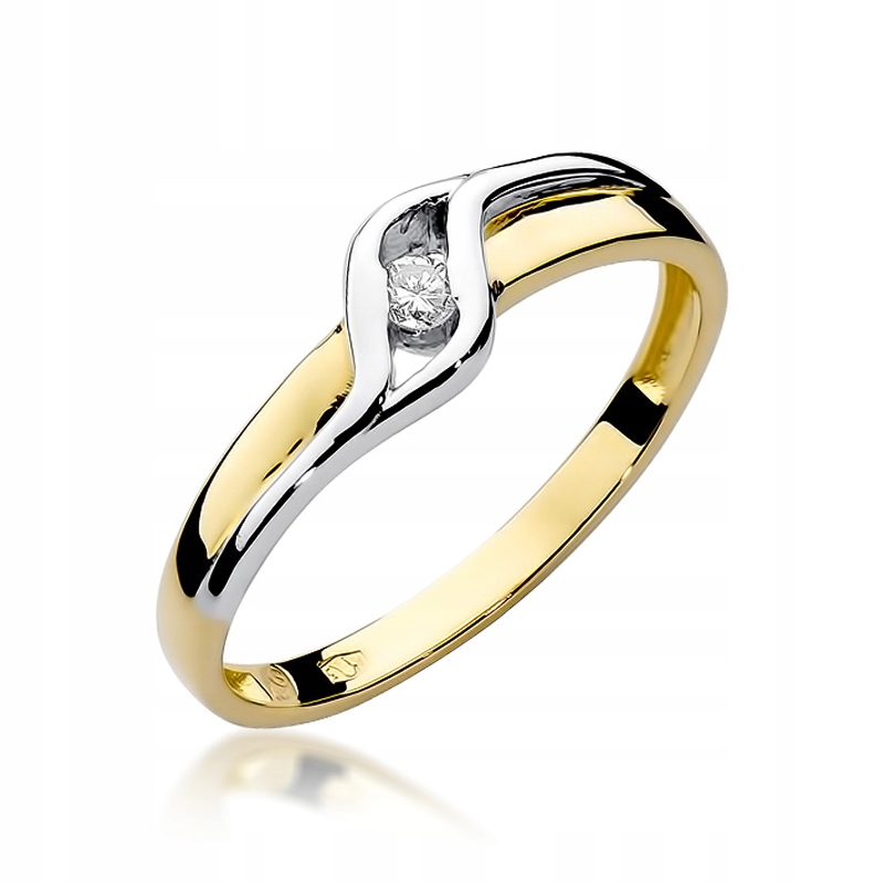 Diamantový zásnubný prsteň 0,04 ct 585 BigDIAM
