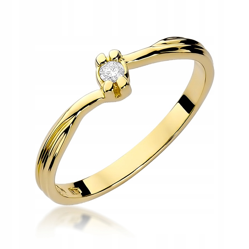 Diamantový zásnubný prsteň 0,04 ct 585