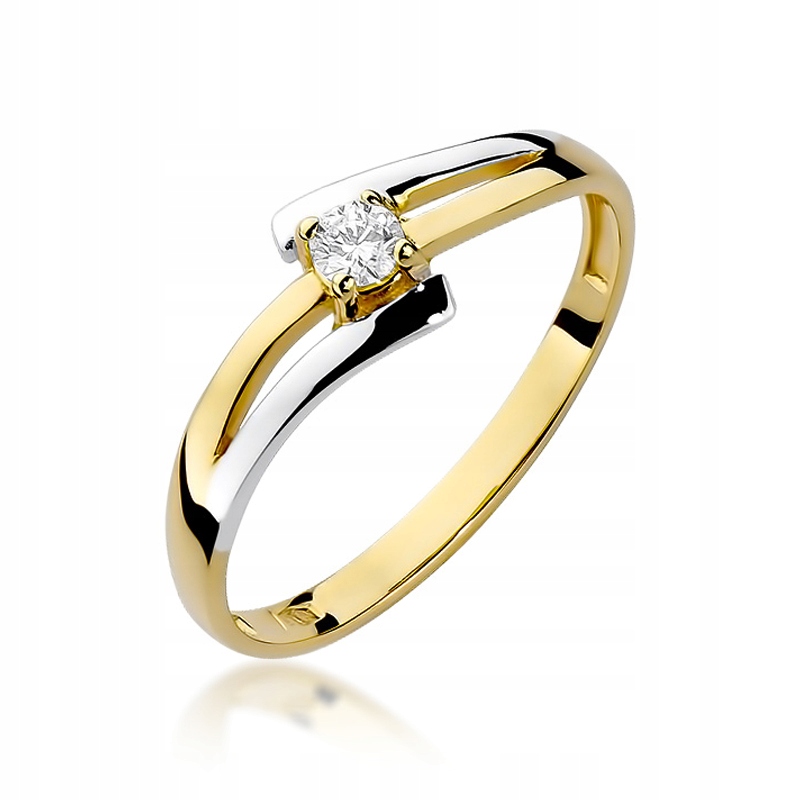 Diamantový zásnubný prsteň 0,08ct 585 14K