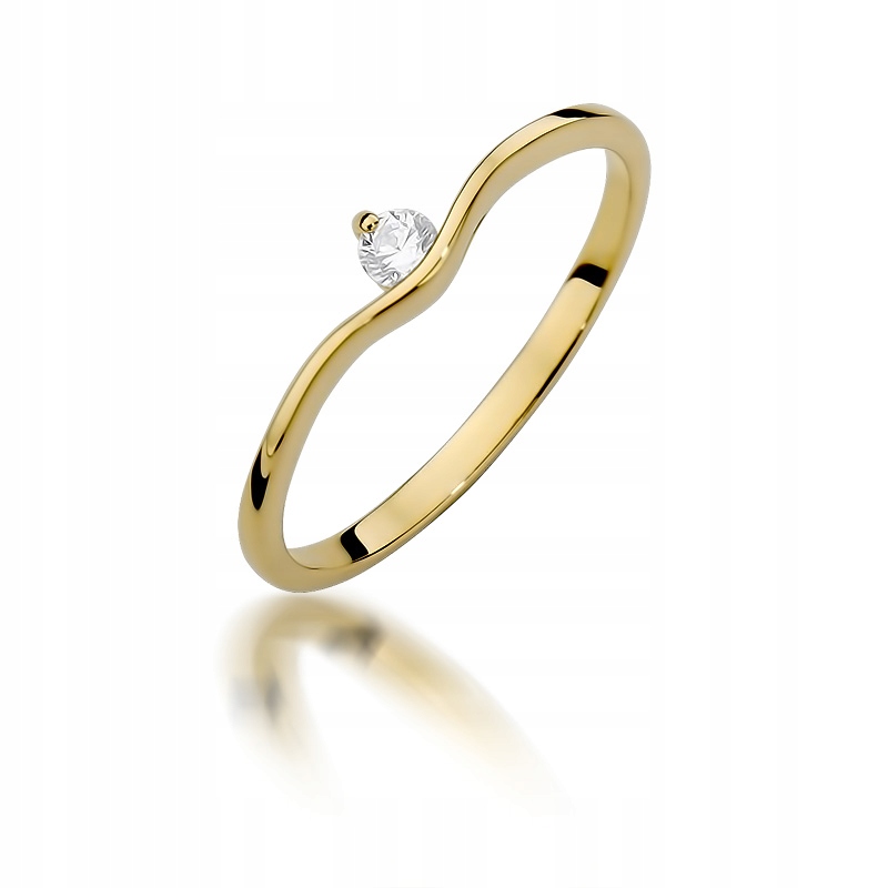 Diamantový zásnubný prsteň 0,09ct 585 14K