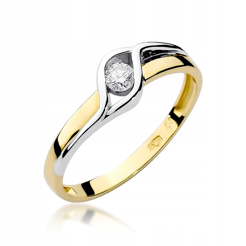 Diamantový zásnubný prsteň 0,10 ct 585 BigDIAM