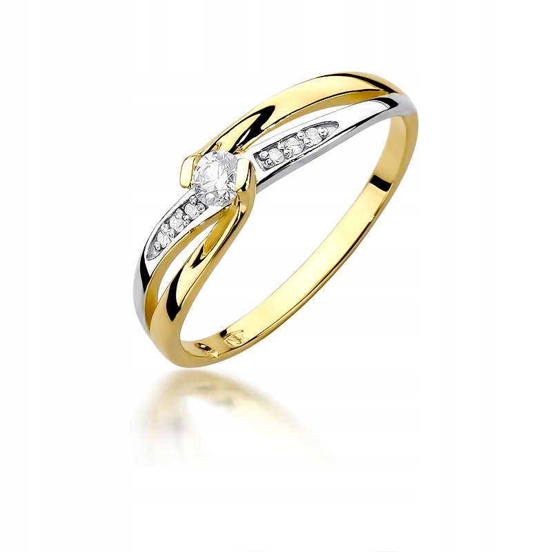 Diamantový zásnubný prsteň 0,13 ct 585 14 K.