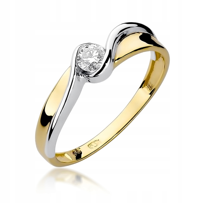 Diamantový zásnubný prsteň 0,15ct 585 14K