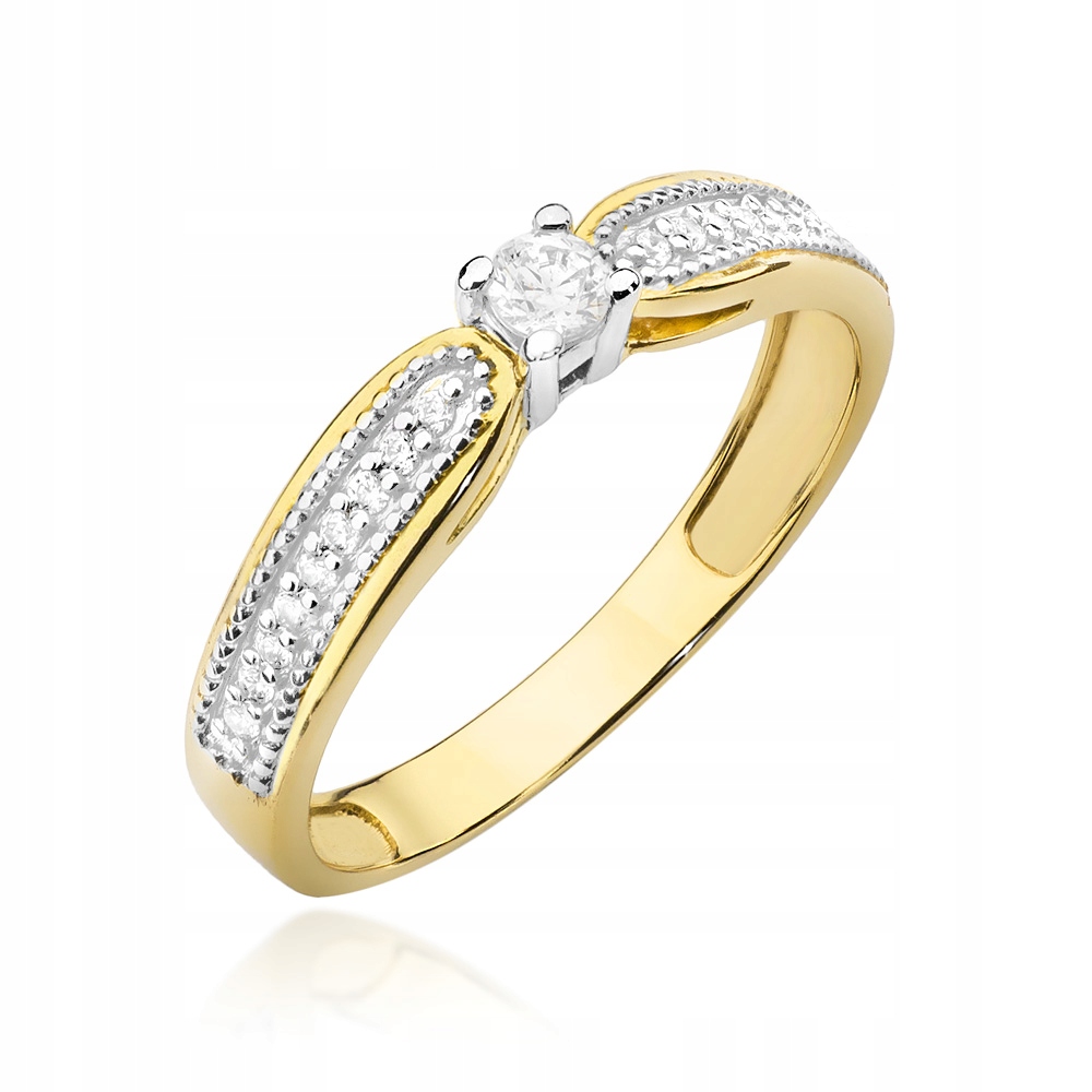 Diamantový zásnubný prsteň 0,17 ct 585 14 tis