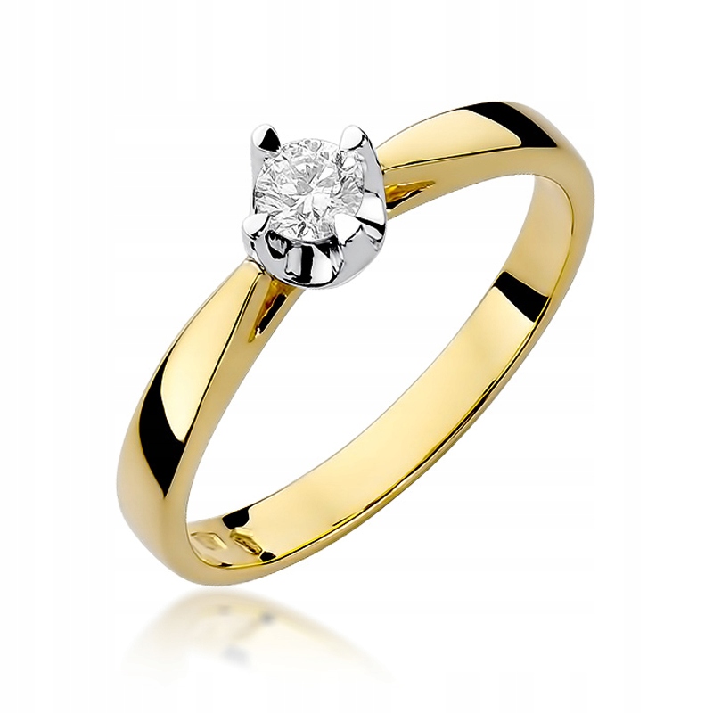 Diamantový zásnubný prsteň 0,20ct 585 14K
