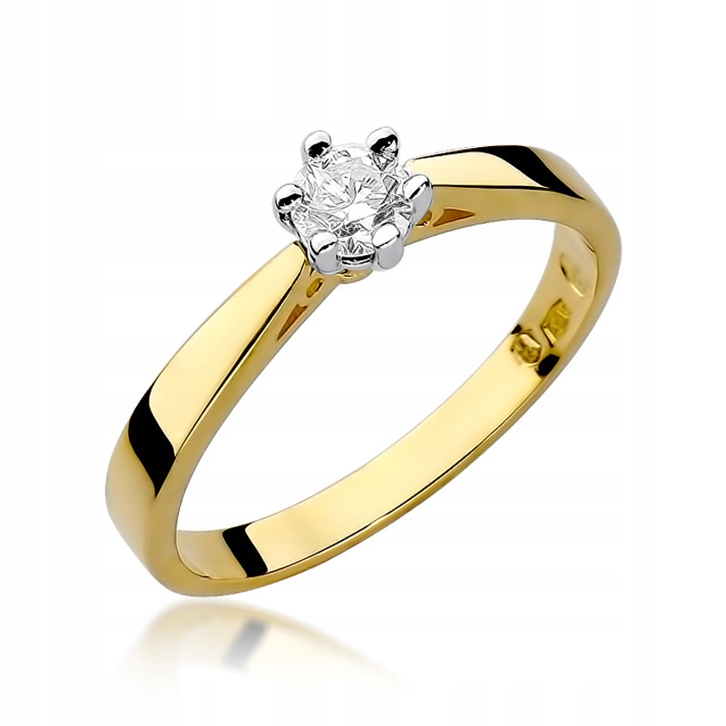 Diamantový zásnubný prsteň 0,25 ct 585 14 K
