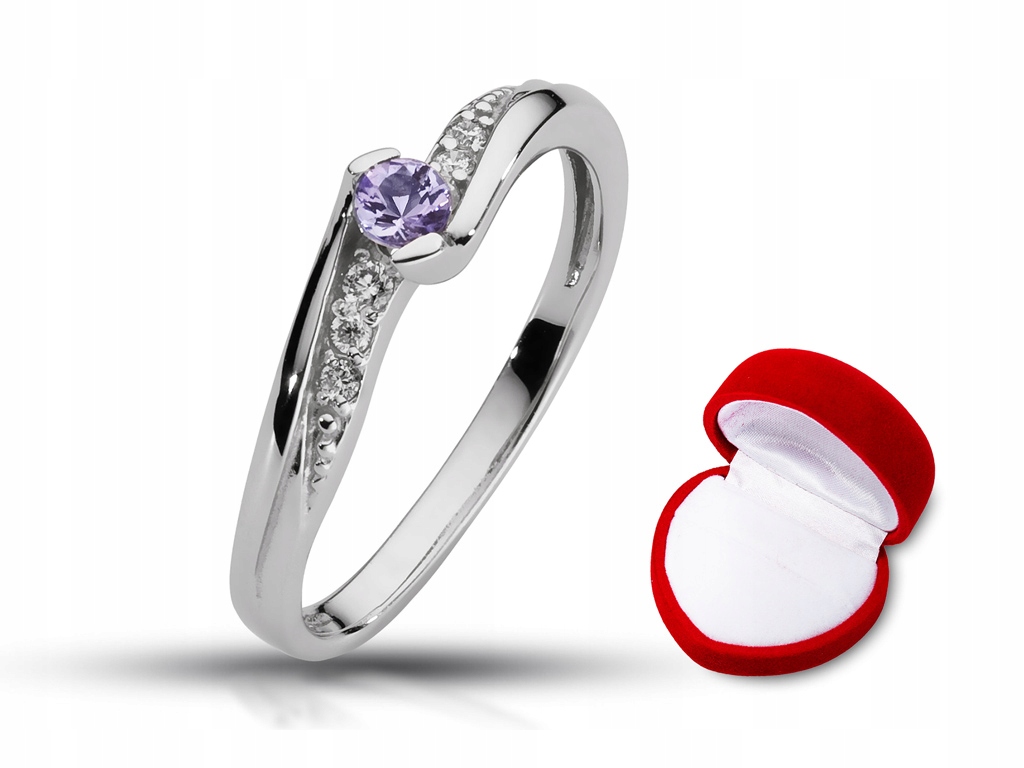 Tanzanit 585 Hit Diamond Engagement Ring