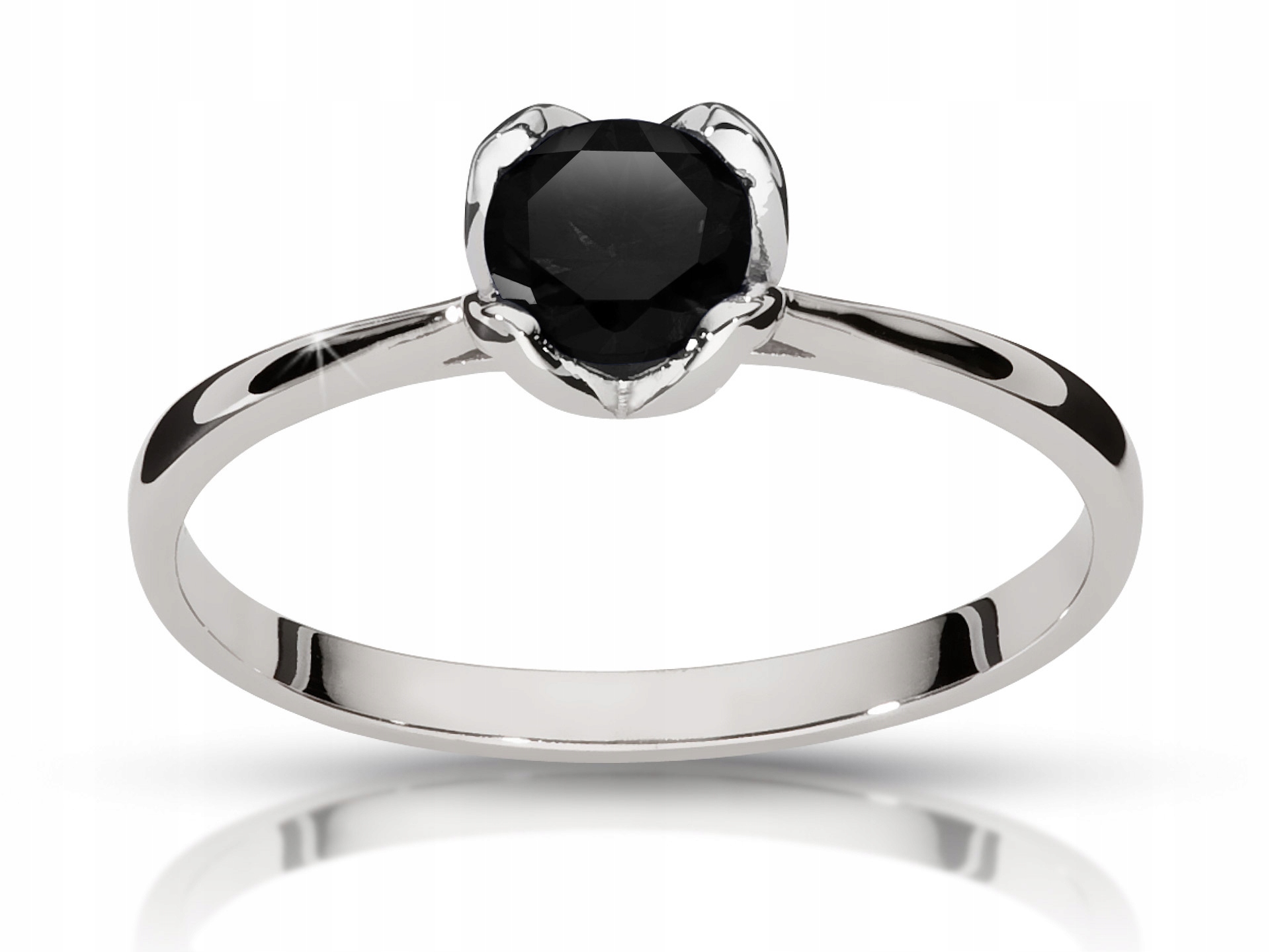 Zásnubný prsteň z čierneho diamantu, 0,50 ct š. 24h
