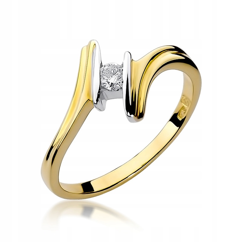 585 14K diamantový zásnubný prsteň