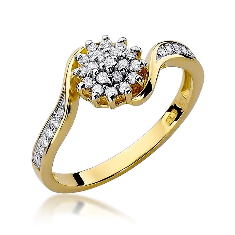Zásnubný prsteň 0,26 ct diamanty 585, 14K