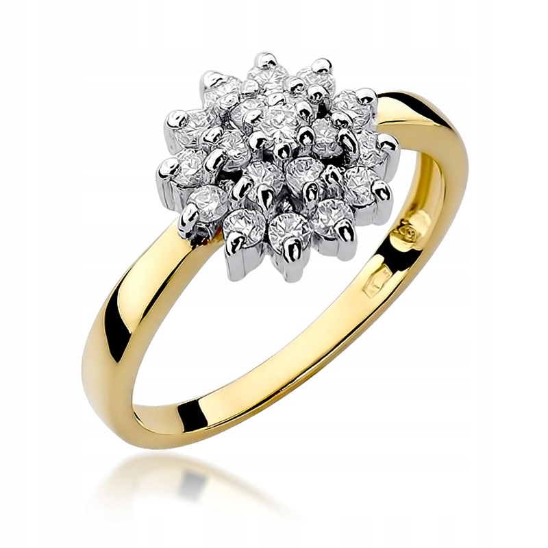 Zásnubný prsteň 0,4ct 585 diamantov, 14K