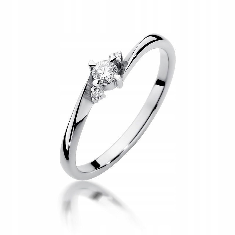 Zásnubný prsteň s diamantmi 0,12 ct 0,585