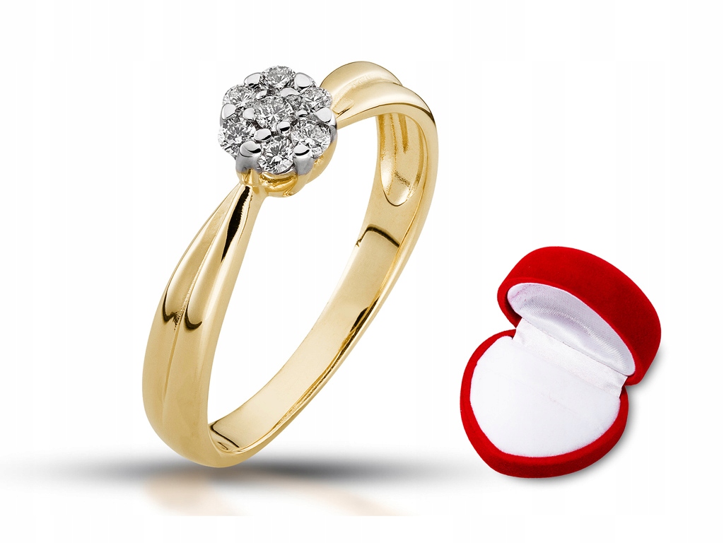 Zásnubný prsteň s diamantmi 0,12 ct za 24 hodín