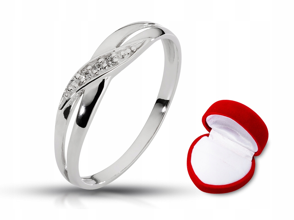 Zásnubný prsteň s diamantmi 14k Vs / G š24h