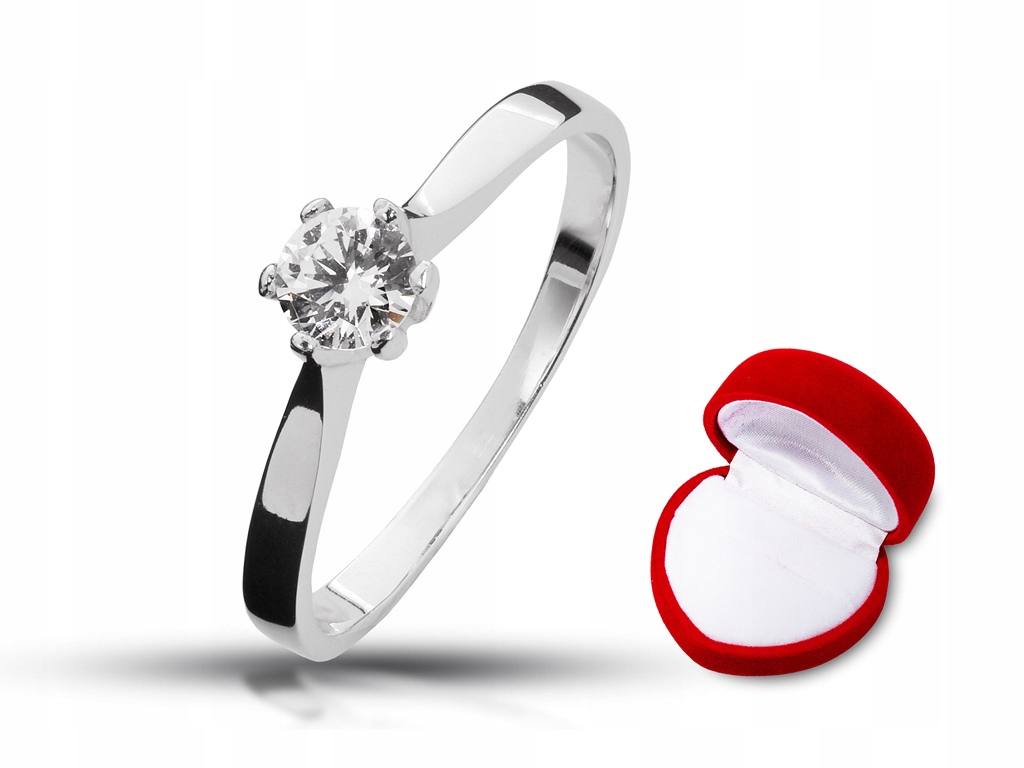 Zásnubný prsteň s diamantom 0,16ct Vs HIT