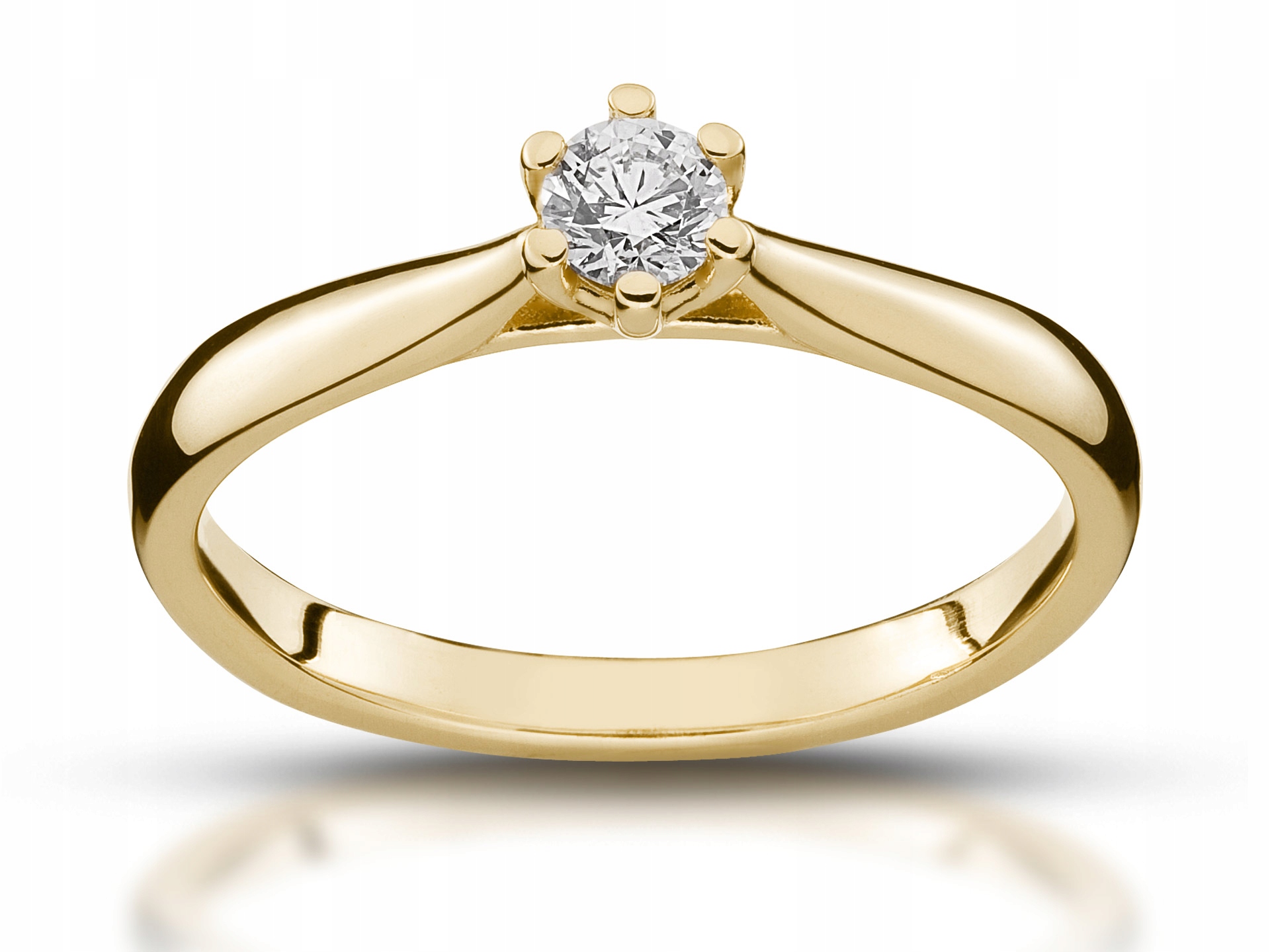 Zásnubný prsteň s diamantom 0,18 ct Si1 / G