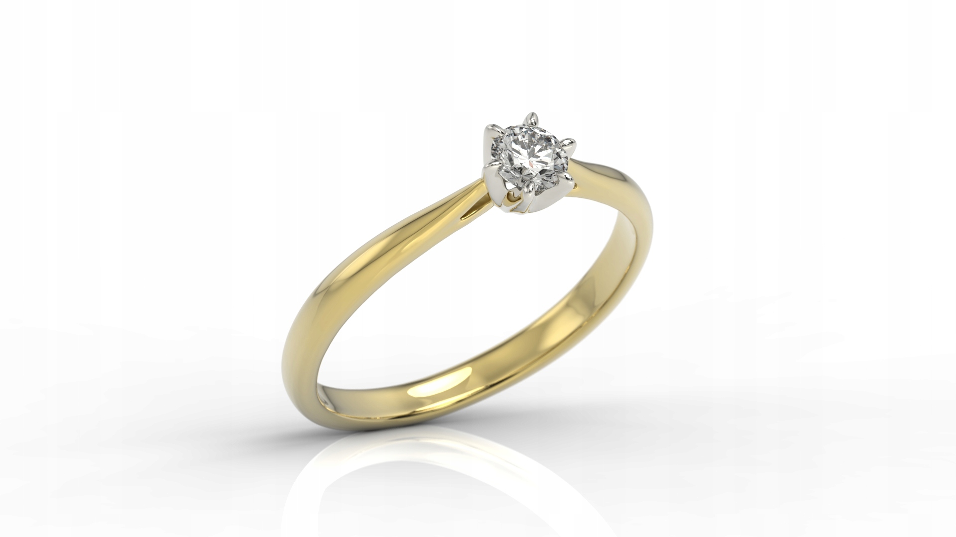 Zásnubný prsteň s 0,22 ct diamantom
