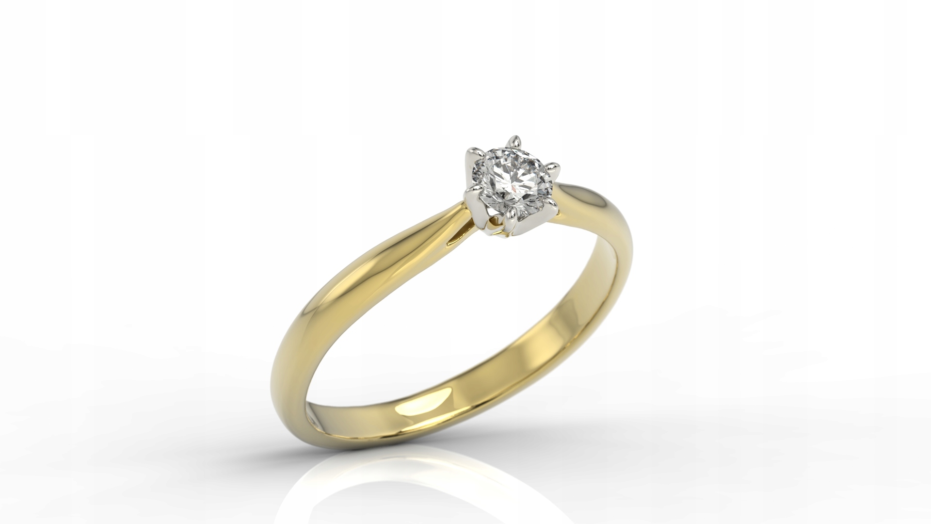 Zásnubný prsteň s 0,27 ct diamantom