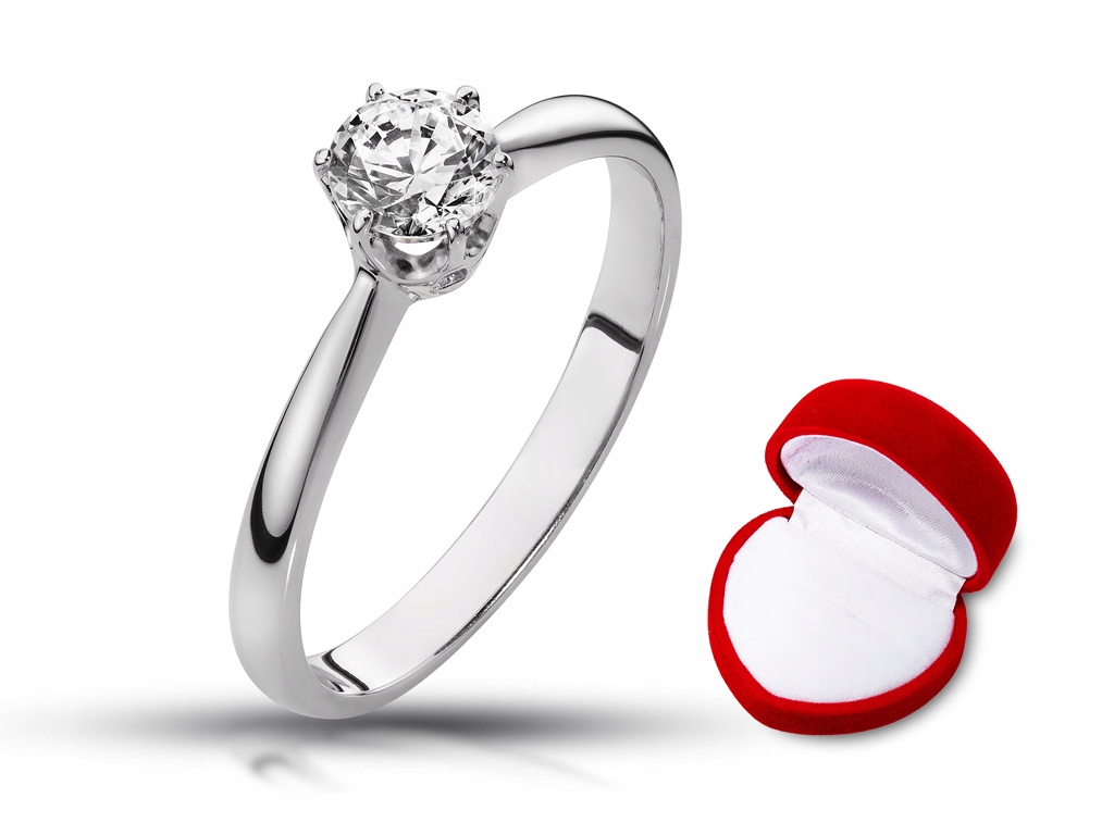 Zásnubný prsteň s diamantom 0,50 ct Si1 / G