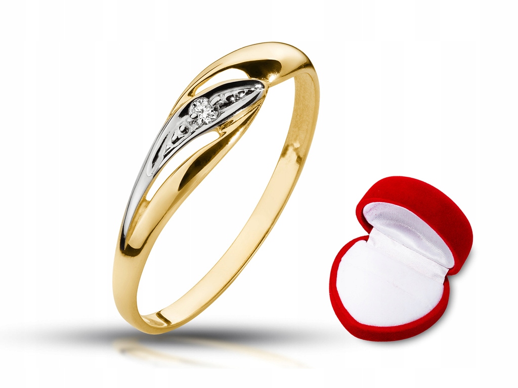Zásnubný prsteň s diamantom 0,025Ct SI/G