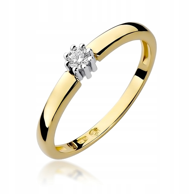 Zlatý prsteň 585 0,10ct Engagement Diamond