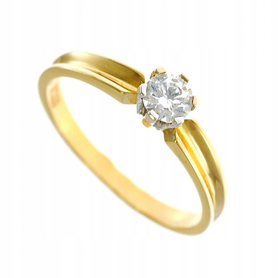 Zlatý prsteň 585 zirkón r 15 a1329