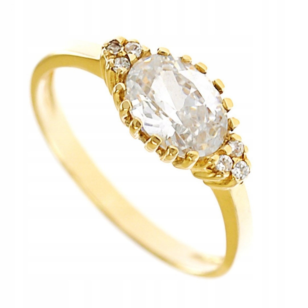 Zlatý prsteň 585 zirkón veľkosť 16 a1425
