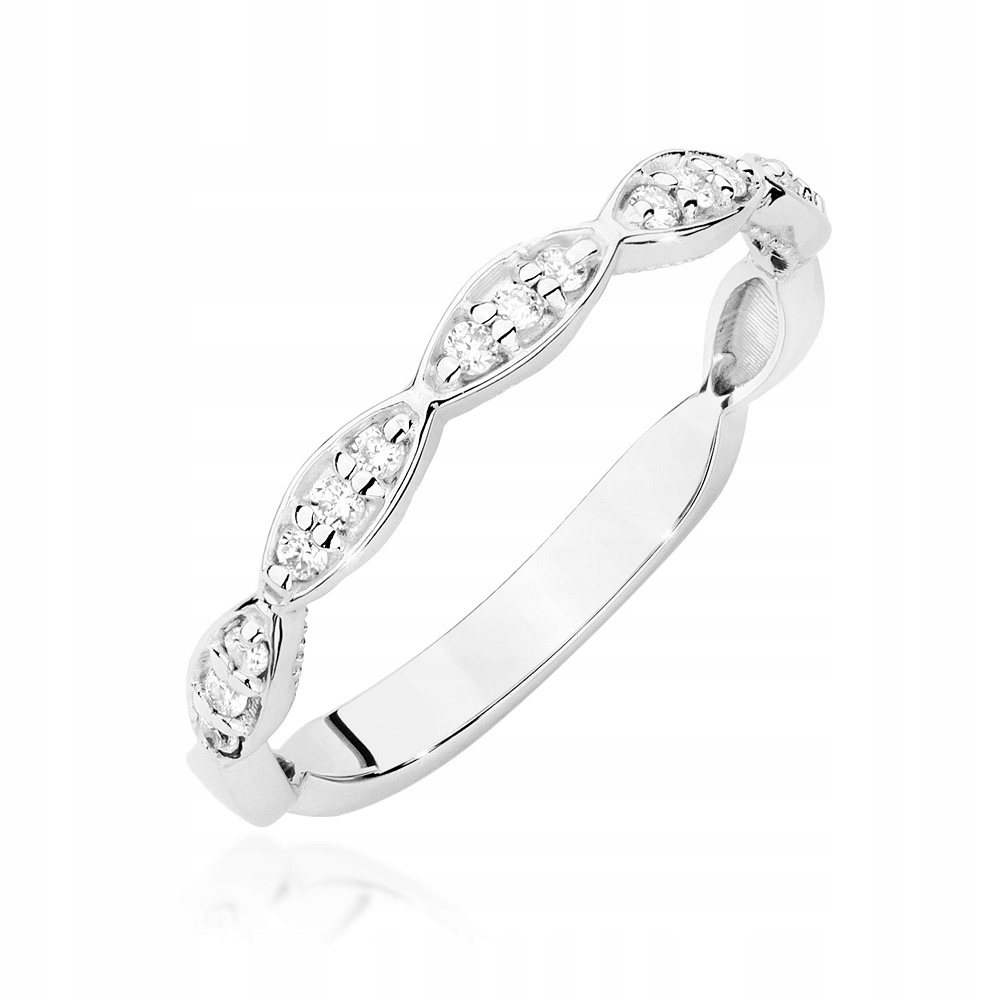 Prsteň zo zlata 585 s briliantmi 0,13 ct snubný prsteň