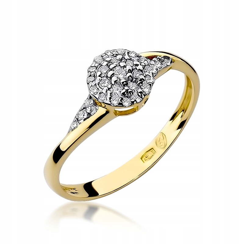 Zlatý zásnubný prsteň 585 s diamantom W-18