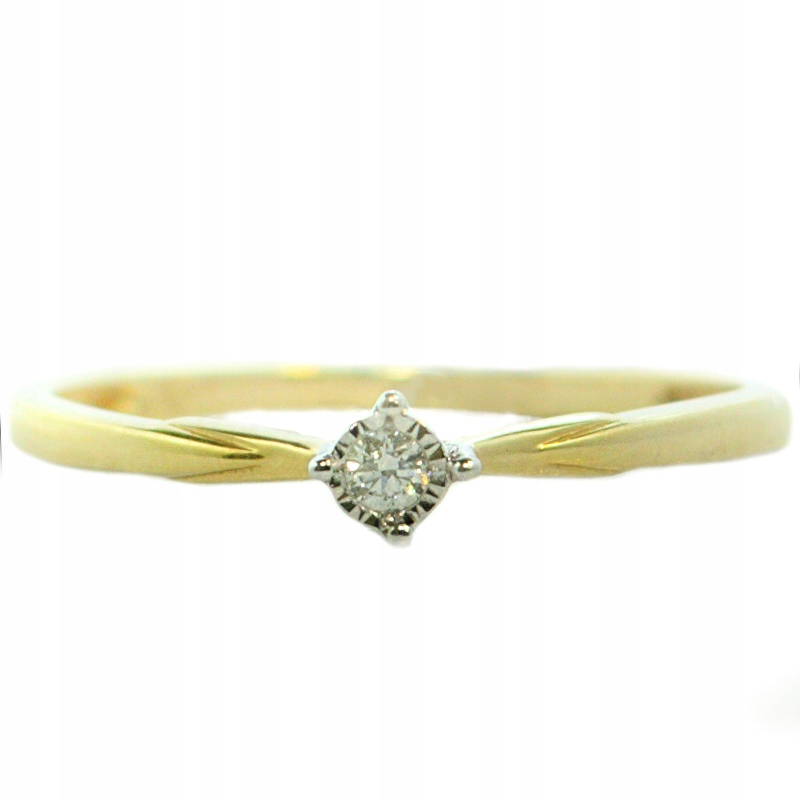 Zlatý (585) prsteň DIAMOND 0,03ct