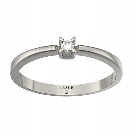 Zlatý prsteň s diamantovými srdiečkami, 2 mm diamant