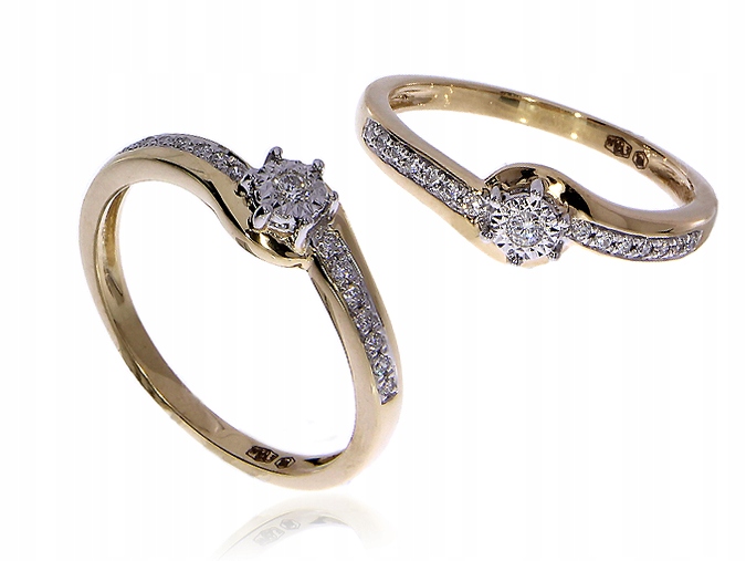 Zlatý prsteň s diamantmi 585 DIAMOND LgP550