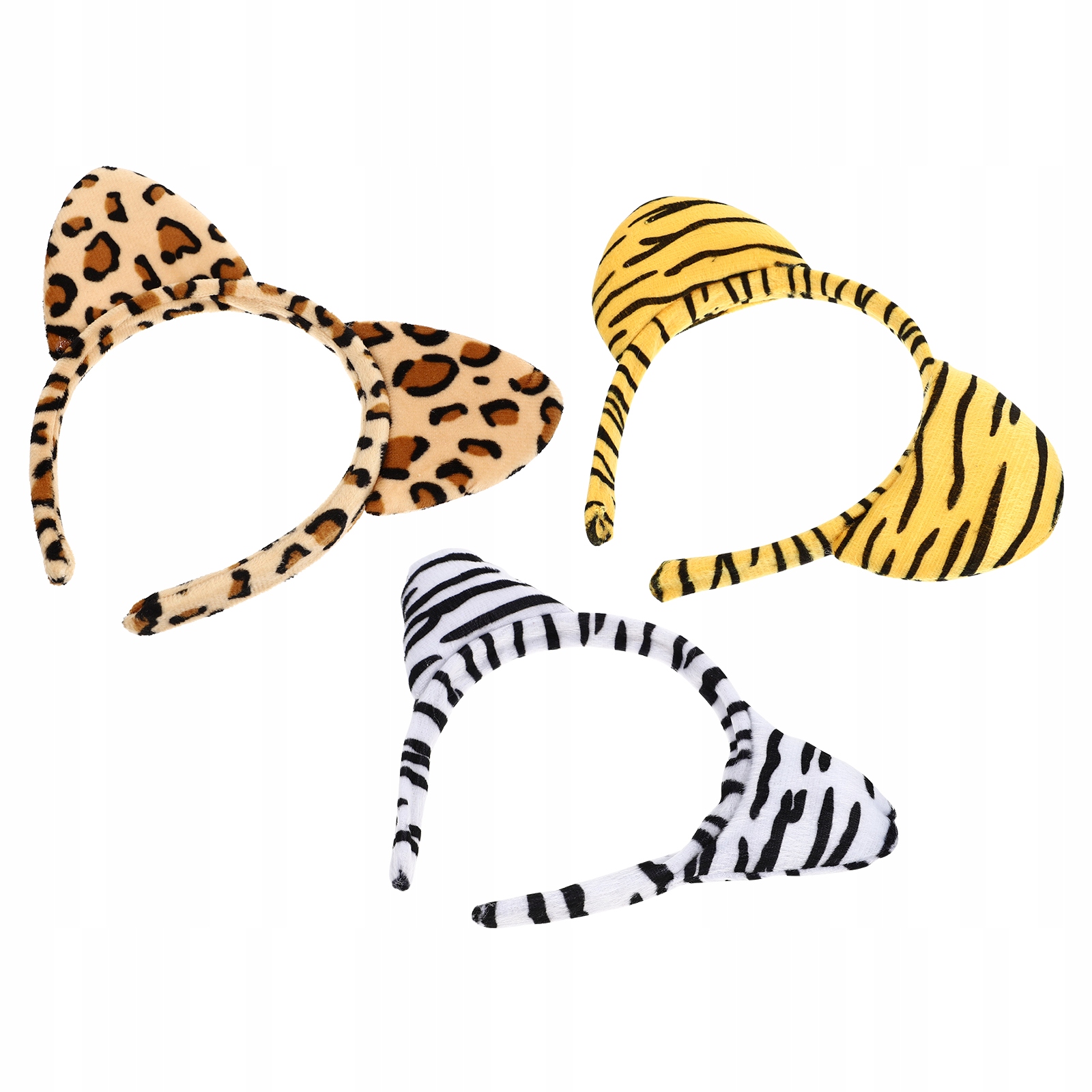Plyšové čelenky 3k, Leopard Zebra