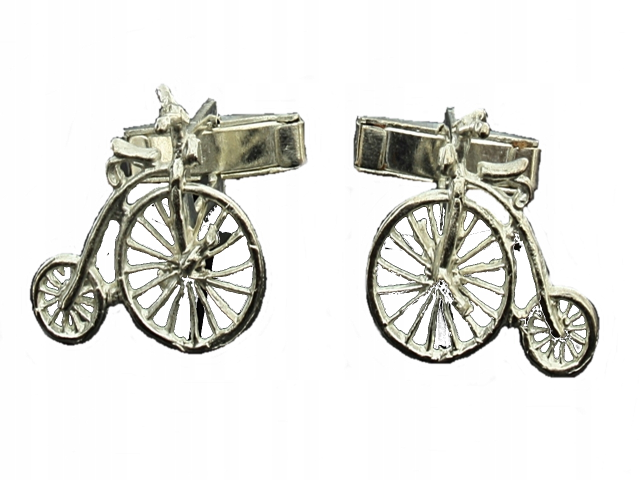 Striebro - cufflinky - bicykel