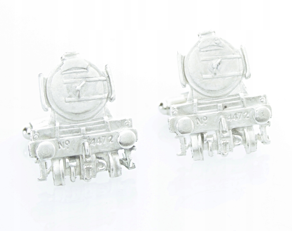 Striebro -prispôsobené gombíky Locomotive Front