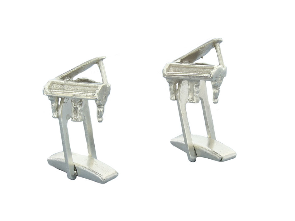 Striebro -Cufflinks Musical Piano