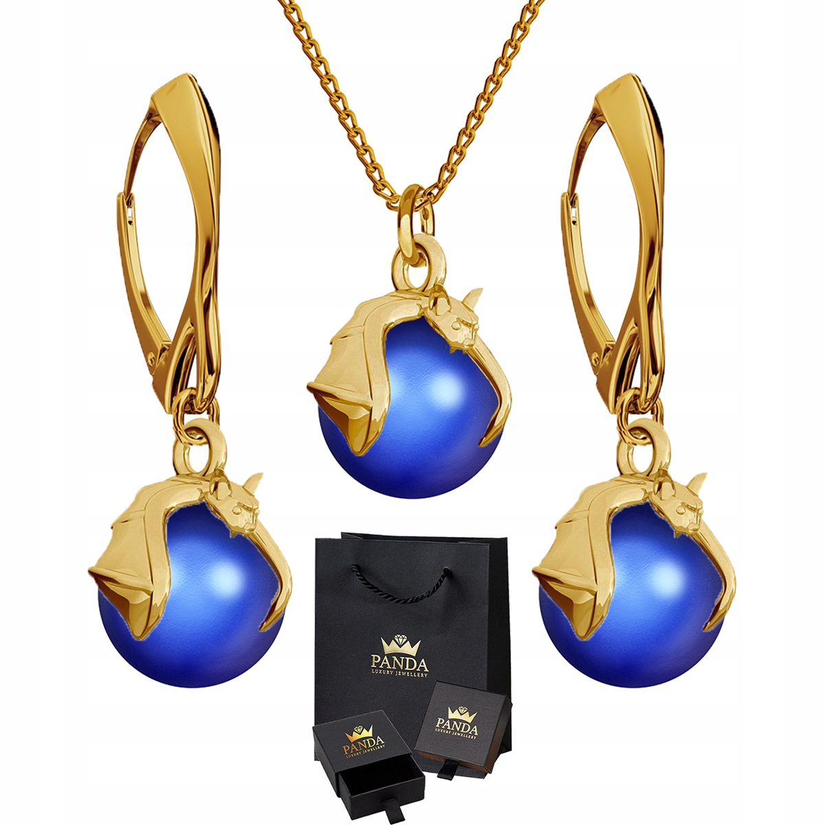 Pozlátené šperky sada Swarovski Bat