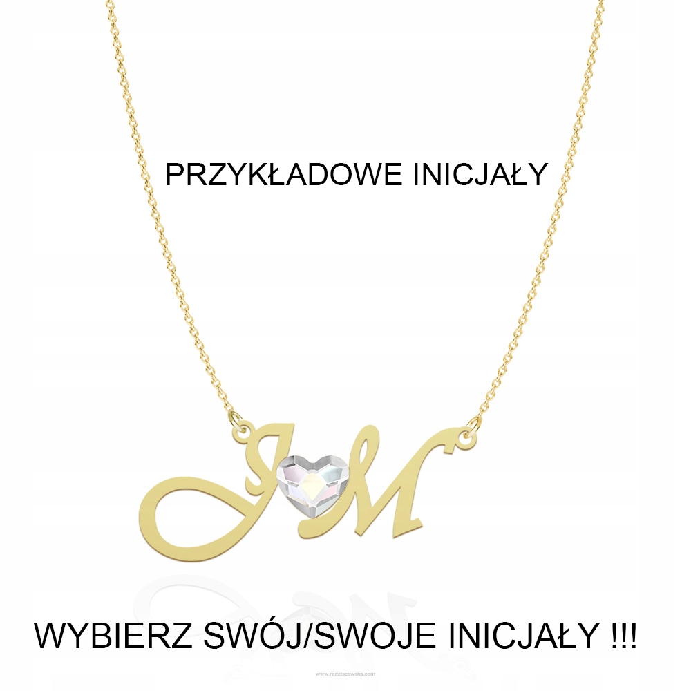 Pozlátený náhrdelník s VYBRANÝMI INICIALIAMI