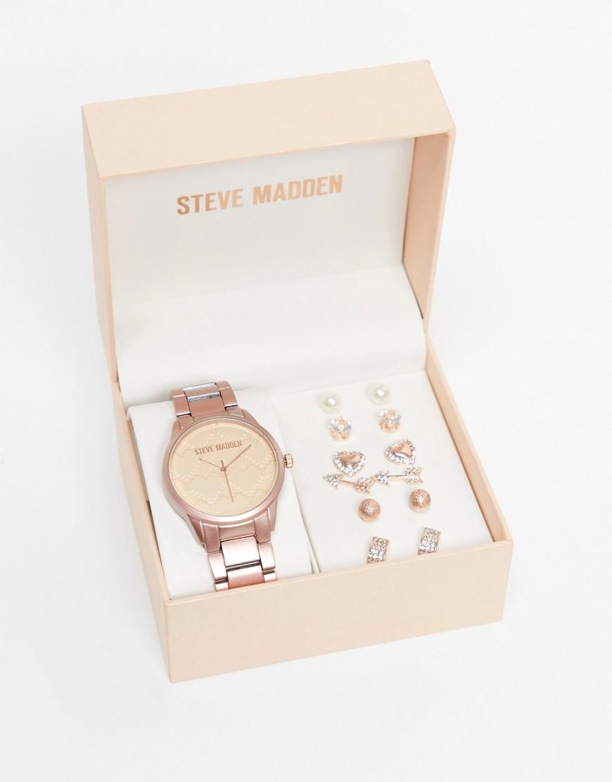 R0F46 Steve Madden hodinky a šesť náušníc