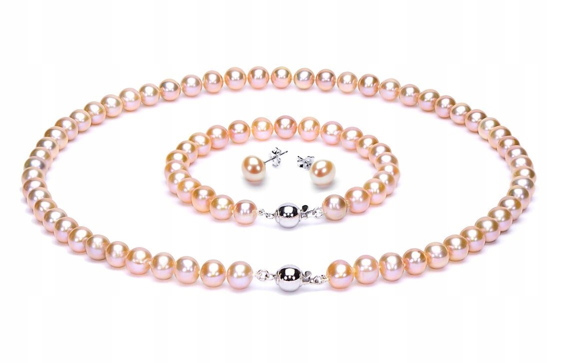Rarita: Pink Pearls 7-7,5 mm -nádherná sada