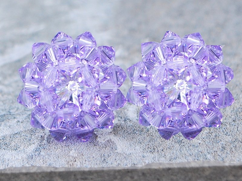 NÁUŠNICE RIVOLI VIOLET AKO Z čipky SWAROVSKI