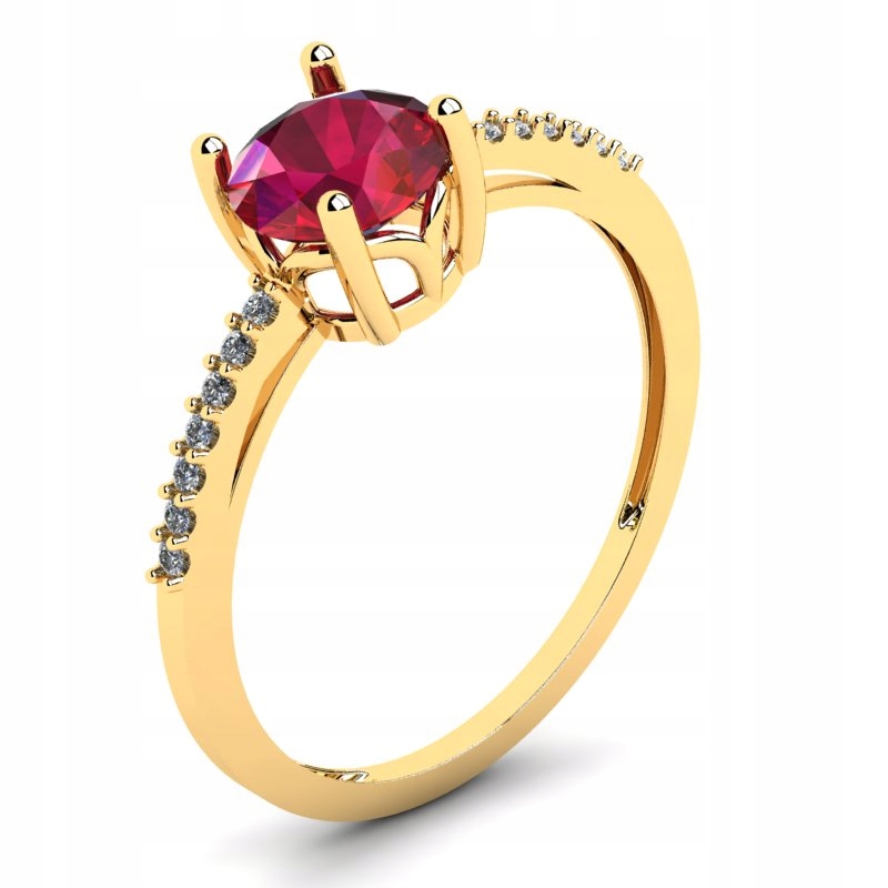 ŽLTÝ ZLATÝ RUBY RING pre zapojenie
