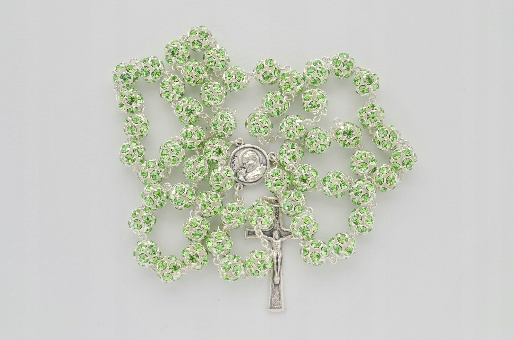 Svarowski Crystal Rosary Green Jasna