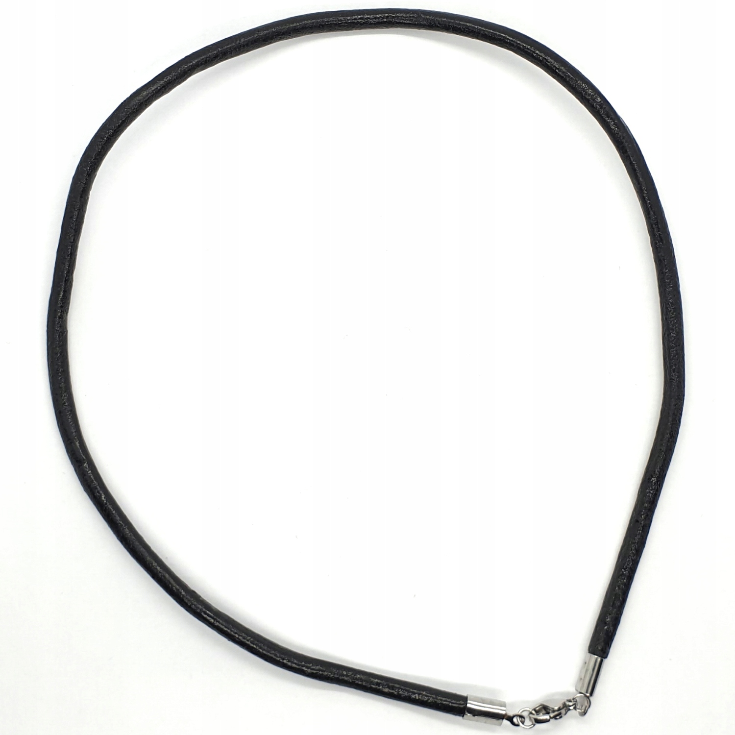 Kožený remienok čierny 4mm / 60cm chirurgická oceľ