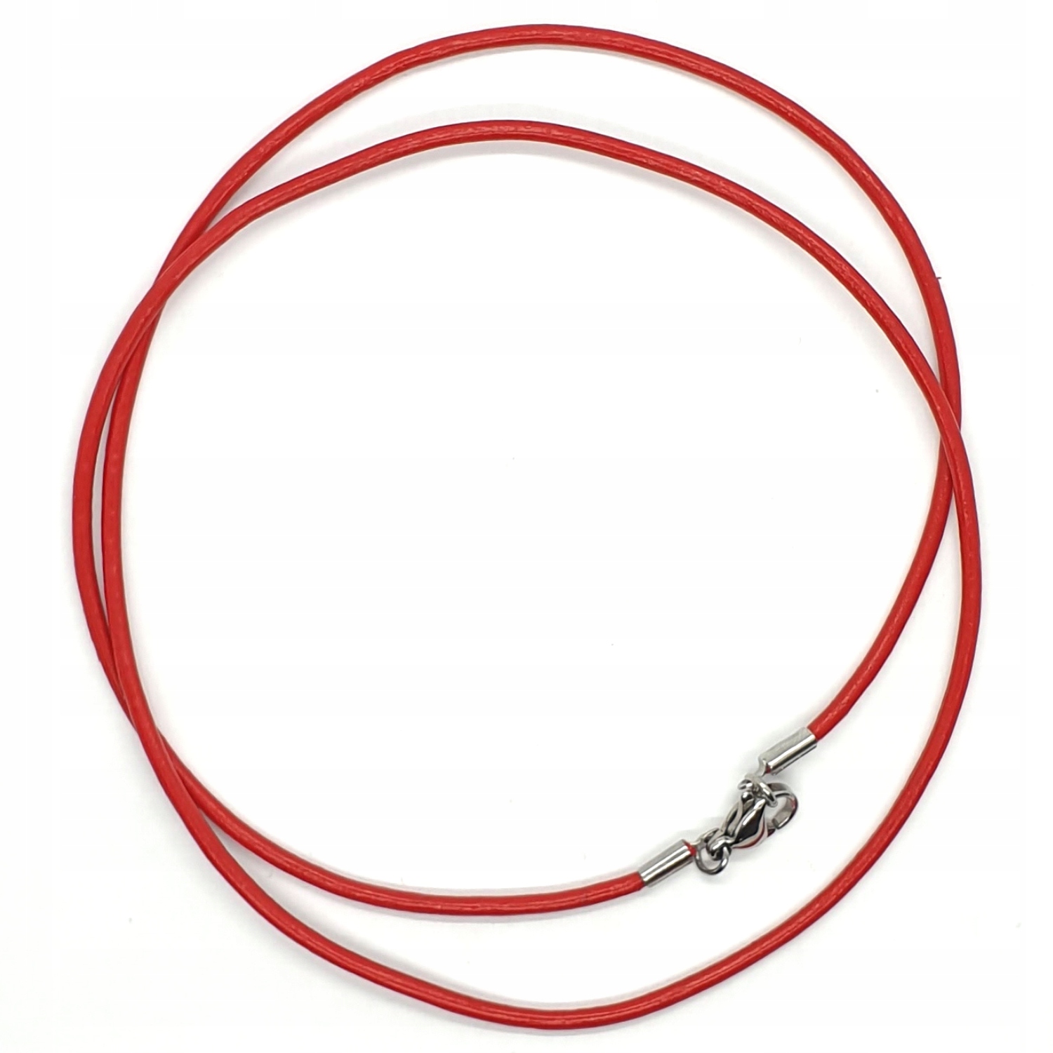 Červená kožená remienok 2 mm/60 cm oceľový chirurg.