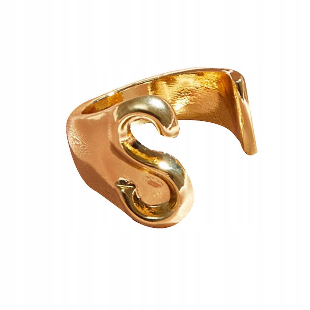 S-Moda Women 26 Listy Abeced Ring Otwi