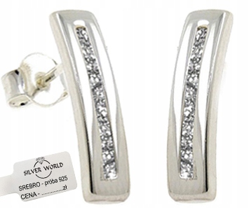 Krásne a elegantné diamantové strieborné náušnice