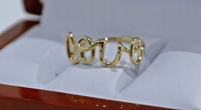 LOVE GOLD RING R.16 PR585