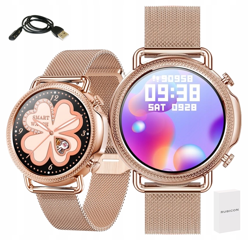 Dámske hodinky -  Dámsky smartwatch Rubicon Pulsoximeter teplomer